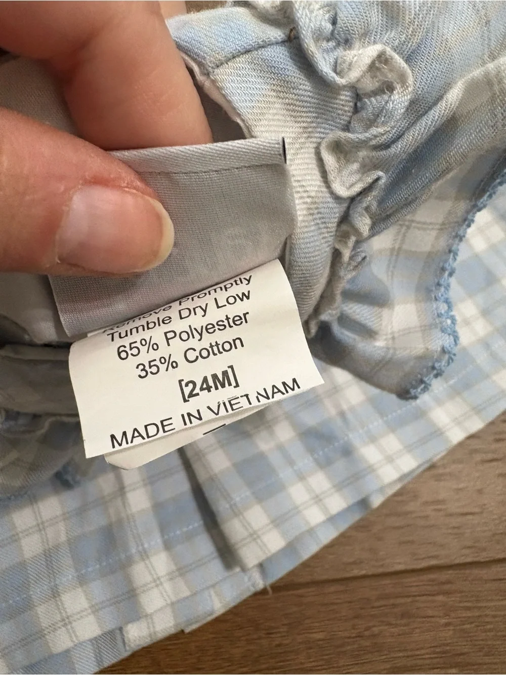Delaney Blue Plaid Ruffle Collar Dress 24M Girls